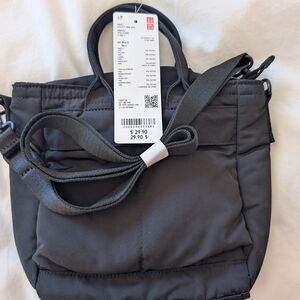 UNIQLO Black Puffer Crossbody Tote